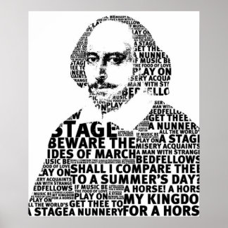 Affiche Conception de texte Shakespeare