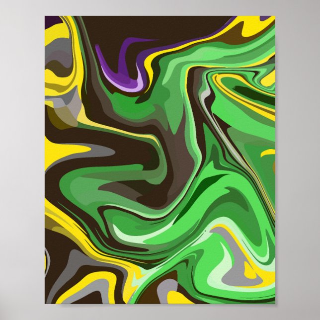 Affiche Conception de tourbillon abstrait vibrant (Devant)