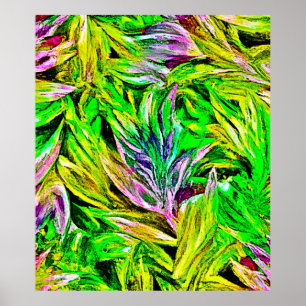 Affiche Conception de traits Plantes dynamiques