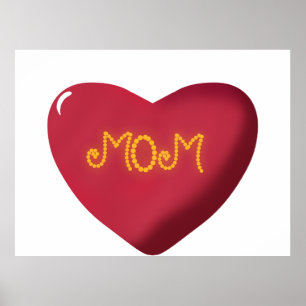 Affiche Conception de typographie maman, texte d'art de ci