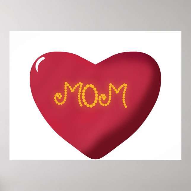 Affiche Conception de typographie maman, texte d'art de ci (Devant)