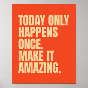 Affiche Conception de typographie motivante Citation rétro