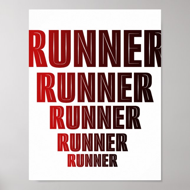 Affiche Conception de typographie Runner (Devant)