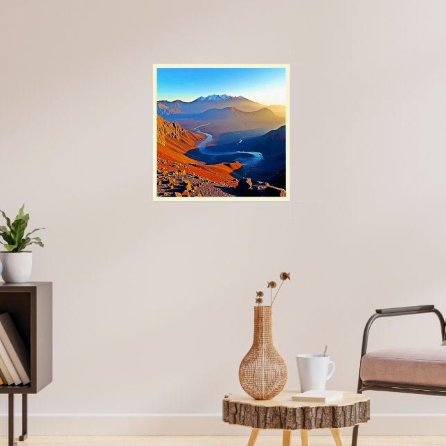 Affiche Conception de vallée de montagne majestueuse (Salon 3)
