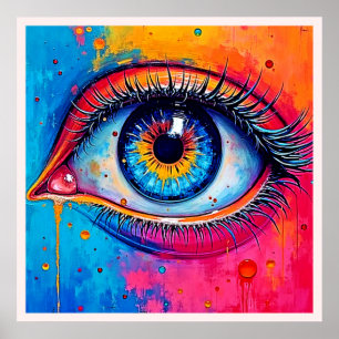 Affiche Conception de vision à oeil vibreux