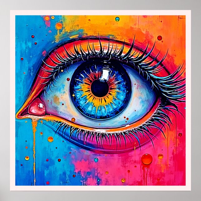 Affiche Conception de vision à oeil vibreux (Devant)