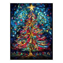 Conception de vitrail de sapin de Noël