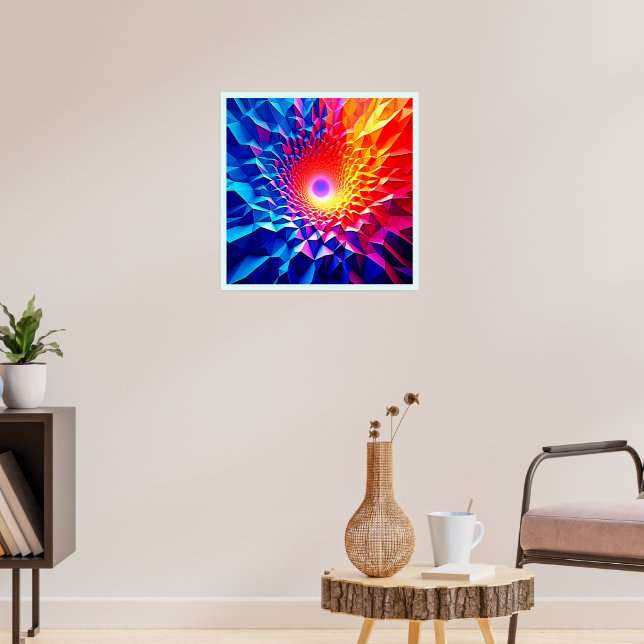 Affiche Conception de vortex de couleur géométrique prisma (Salon 3)