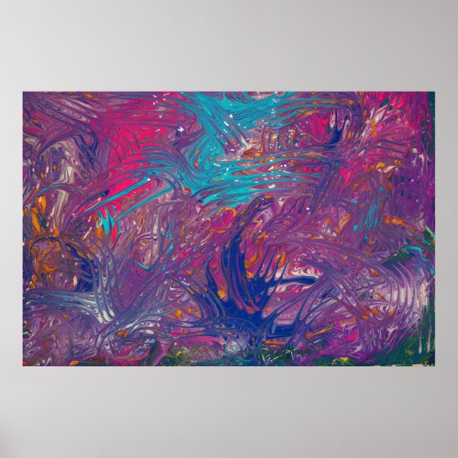 Affiche Conception de vortex des couleurs (Devant)