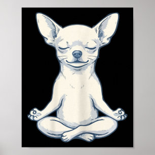 Affiche Conception de yoga de Chihuahua vintage Lotus Chie