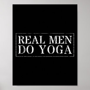 Affiche Conception de yoga pour hommes Les vrais hommes fo
