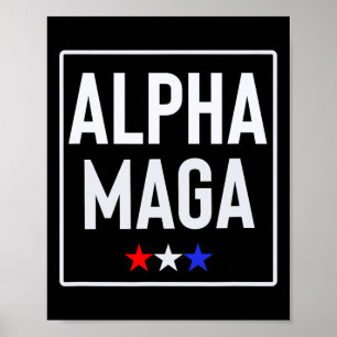 Affiche Conception d'élection Alpha Mega Trump 2024