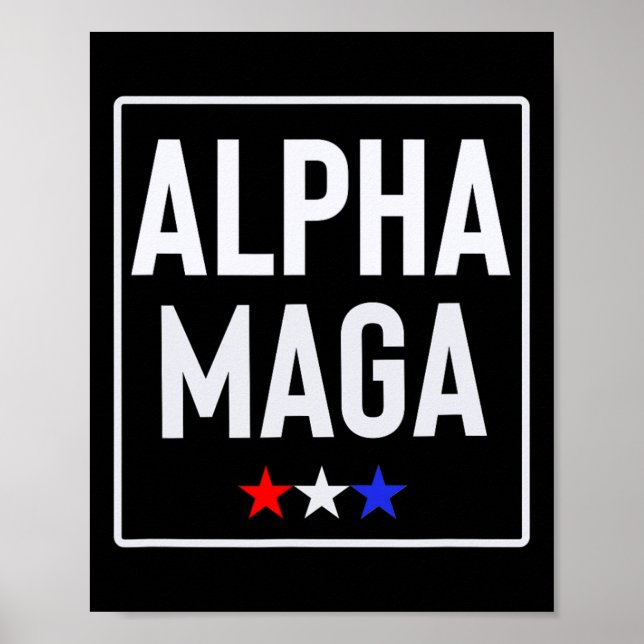 Affiche Conception d'élection Alpha Mega Trump 2024 (Devant)