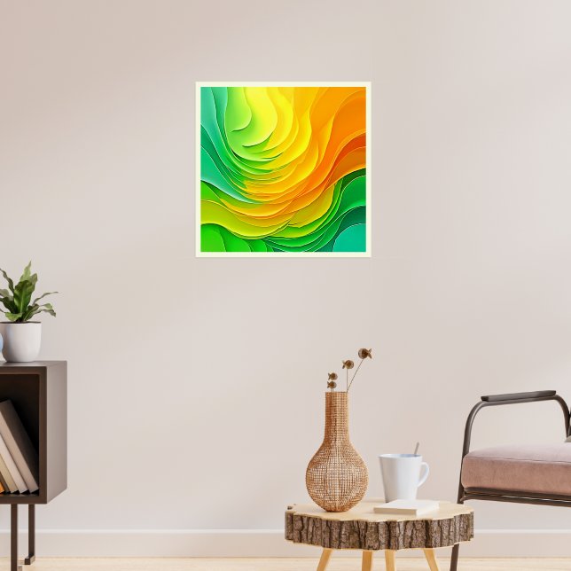 Affiche Conception d'énergie de couleur abstraite (Salon 3)