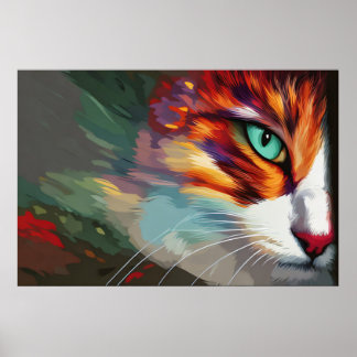 Affiche Conception des yeux de chat