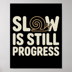 Affiche Conception d'escargot de yoga lent est encore prog