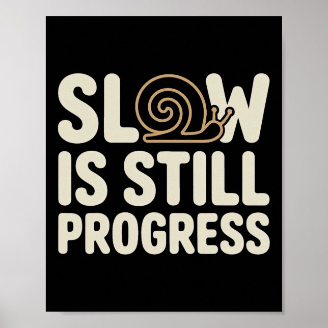 Affiche Conception d'escargot de yoga lent est encore prog (Devant)