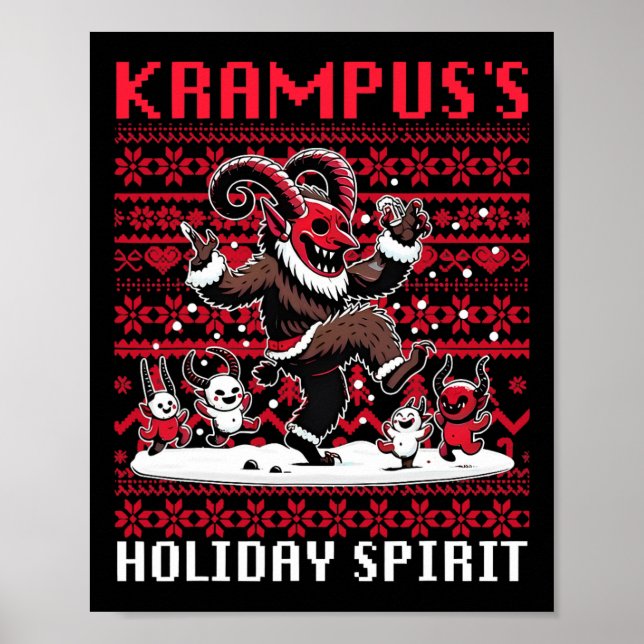 Affiche Conception d'esprit de vacances de Krampus Noël Sa (Devant)