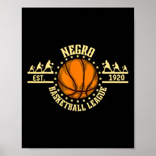 Affiche Conception d'esquisse de la ligue nègre vintage Mo