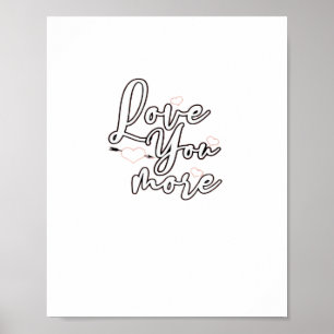 Affiche Conception d'esthétique moderne Je t'aime plus
