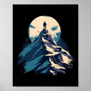 Affiche Conception d'explorateur de sommet de montagne - E