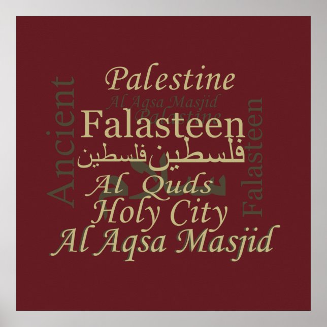 Affiche conception d'illustration de la Palestine art pale (Devant)