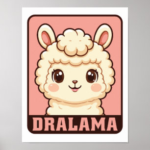 Affiche Conception d'illustration de lama mignon