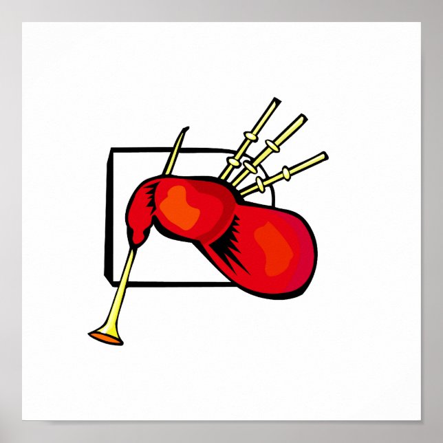 Affiche Conception d'images graphiques en relief, rouge et (Devant)