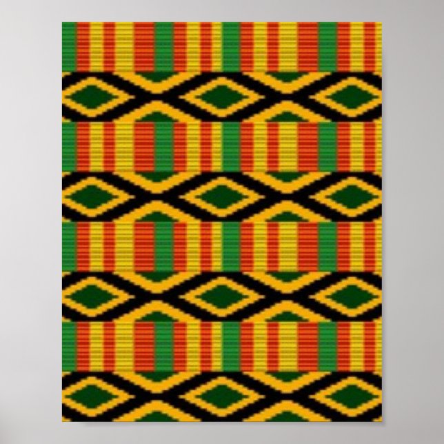 Affiche Conception d'impression de Motif multicolore afric (Devant)