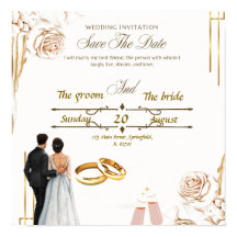 Conception d'invitation de mariage élégante - Beau
