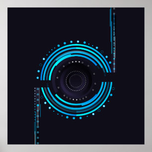 Affiche Conception d'objectif de caméra cool