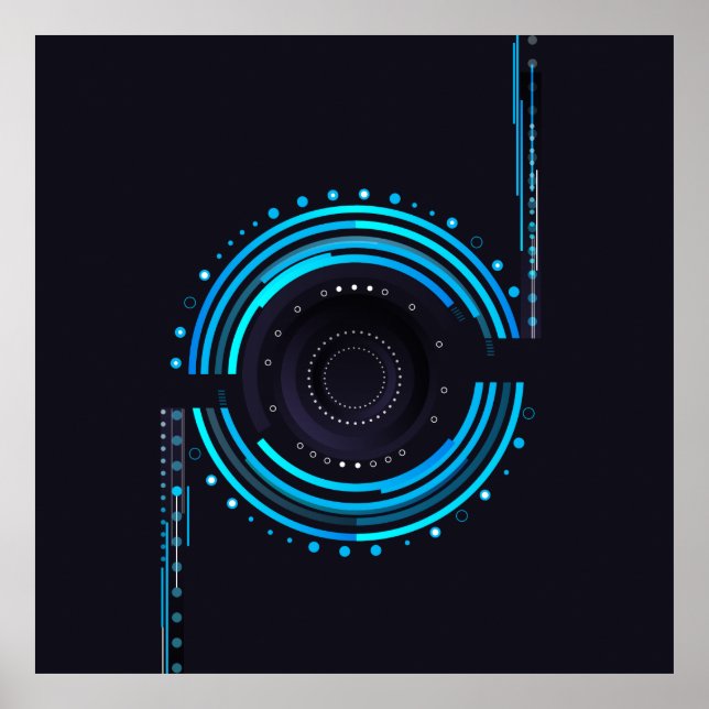 Affiche Conception d'objectif de caméra cool (Devant)