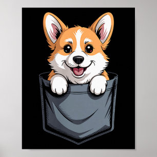 Affiche Conception drôle de Corgi pour hommes femmes Corgi