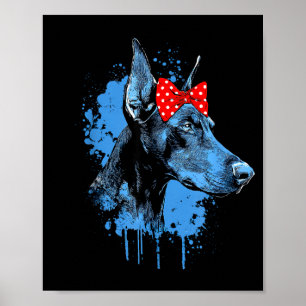 Affiche Conception drôle de doberman pour la fête des mère