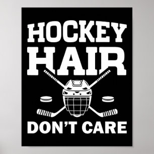 Affiche Conception drôle de hockey sur glace pour filles f