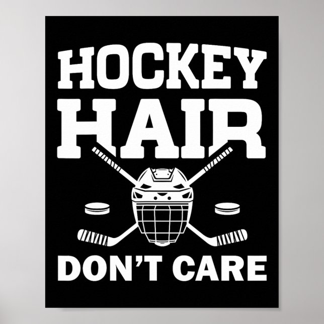 Affiche Conception drôle de hockey sur glace pour filles f (Devant)