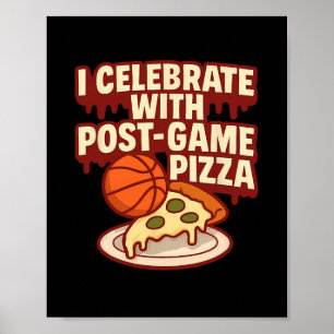 Affiche Conception drôle de matériel de fan de pizza de sk