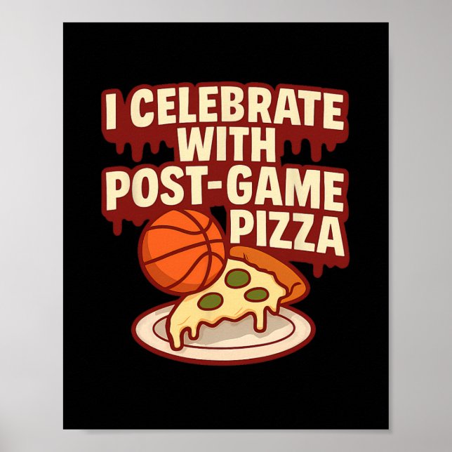 Affiche Conception drôle de matériel de fan de pizza de sk (Devant)