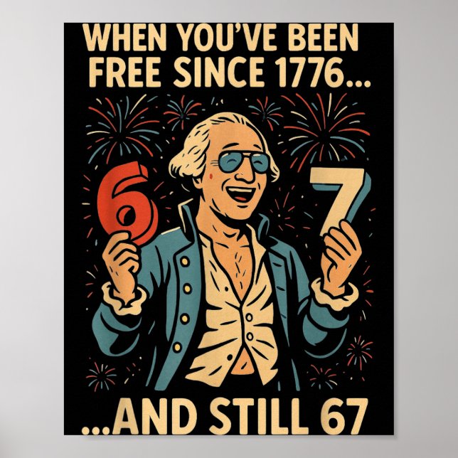 Affiche Conception drôle de mème de George Washington 6-7  (Devant)