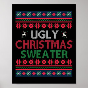 Affiche Conception drôle de Noël Sweater de Noël laid pour