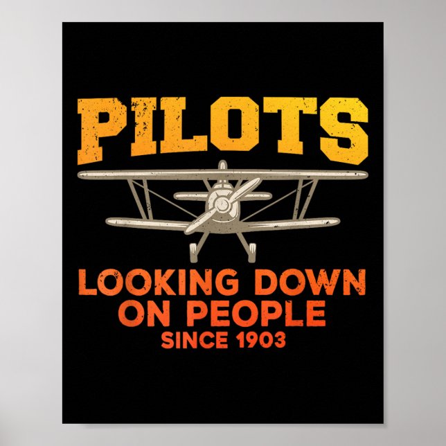 Affiche Conception drôle de pilote pour hommes femmes avia (Devant)