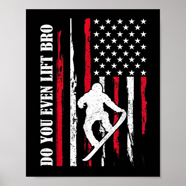 Affiche Conception drôle de ski snowboard pour hommes femm (Devant)