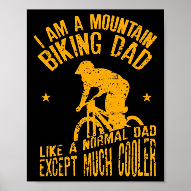 Affiche Conception drôle pour papa de VTT pour hommes (Devant)