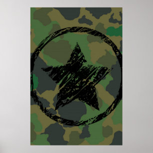 Affiche conception du camouflage militaire