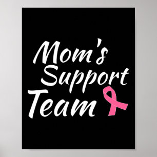 Affiche Conception du cancer du sein Moms Soutien de l'équ