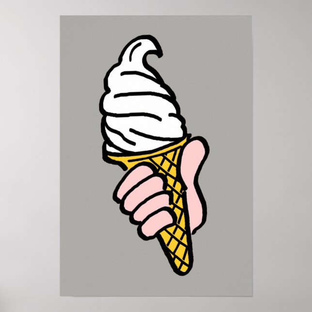 Affiche Conception du cône de crème glacée (Devant)