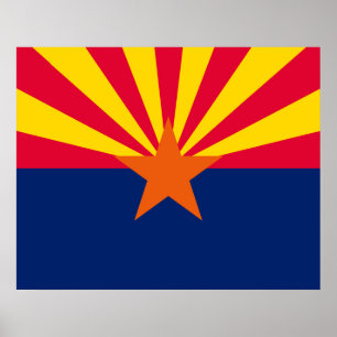 Affiche Conception du drapeau de l'État de l'Arizona
