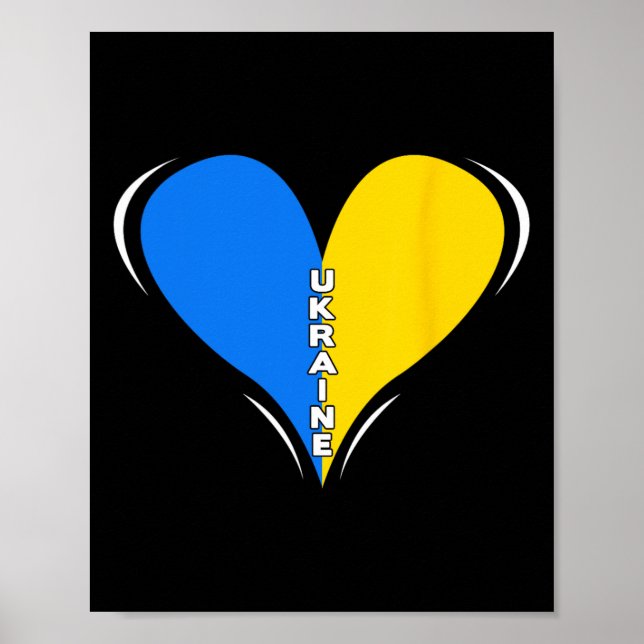 Affiche Conception du drapeau de l'Ukraine - Cœur 1  (Devant)