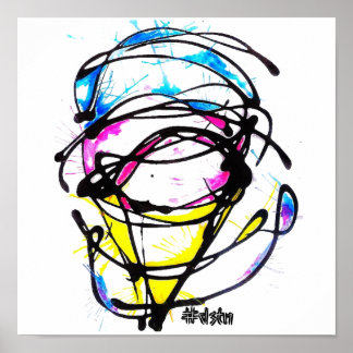 Affiche Conception du gâteau d'impression en toile