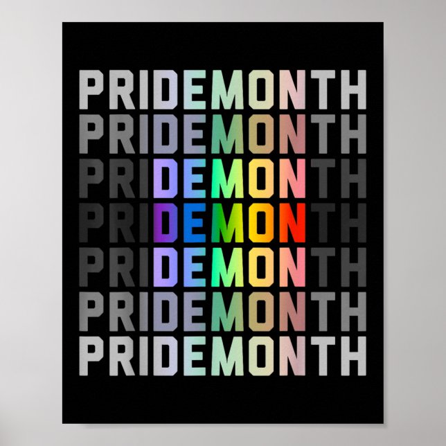 Affiche Conception du mois de la fierté LGBTQIA - Amour Ga (Devant)